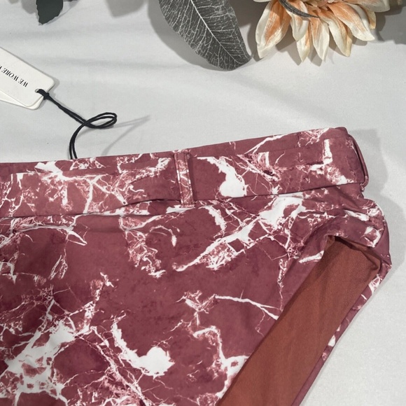 NWT WeWoreWhat [ XL ] Marble Emily Belt High Waist Bikini‎ Bottom Rose - Picture 5 of 11
